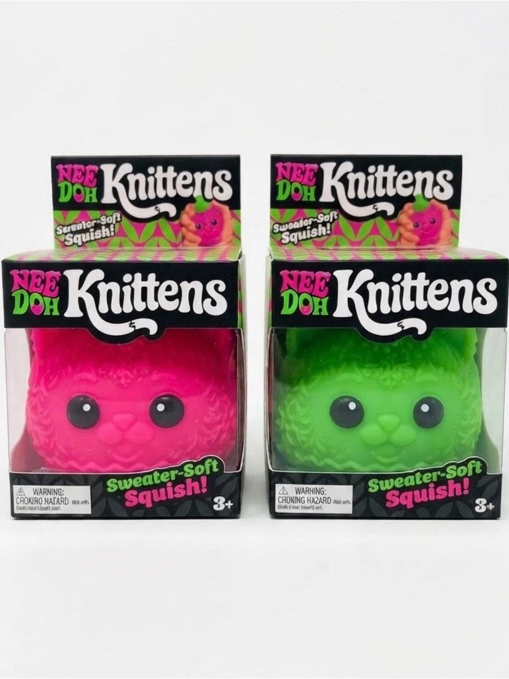 New NeeDoh Knittens Sweater-Soft Squish Knitted Squeeze Toy Authentic